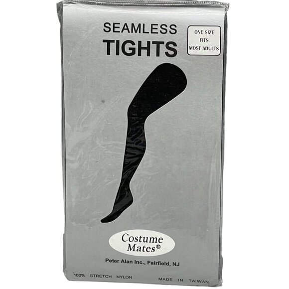Costume mates seamless tights black stretch nylon one size fits most adults READ - Picture 1 of 7